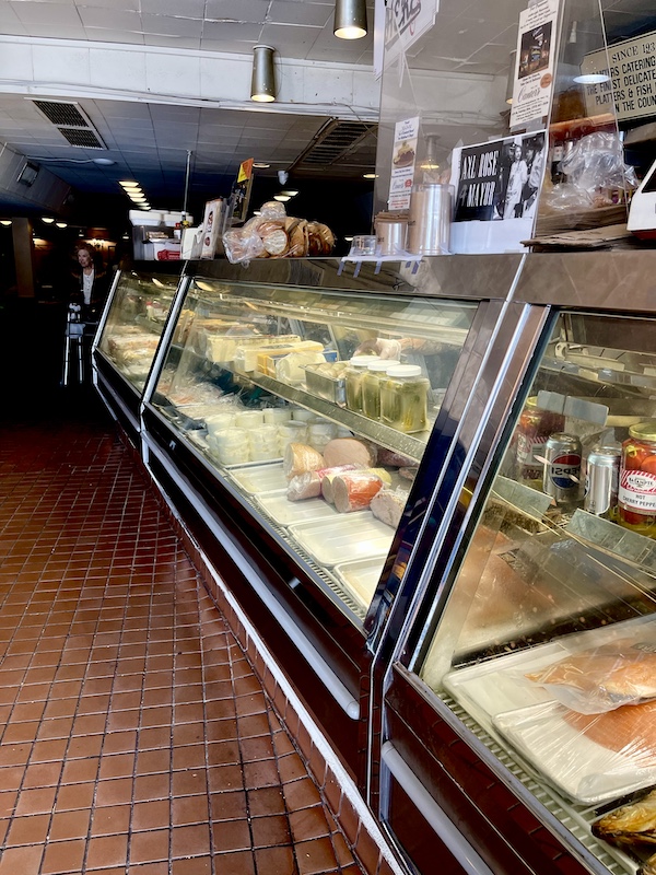 Condiments abound at the pick-up counter at Canter's Deli on Fairfax